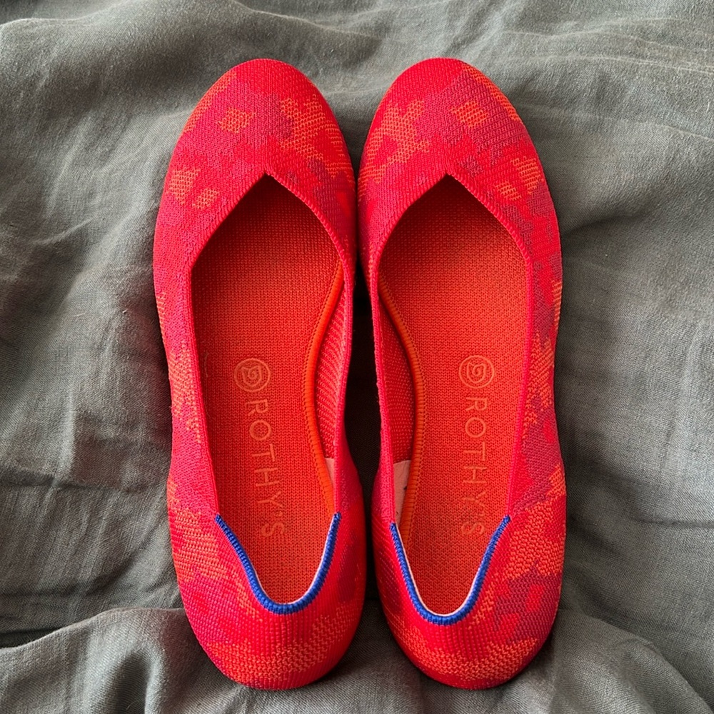 Rothys Red Botanicamo Flats